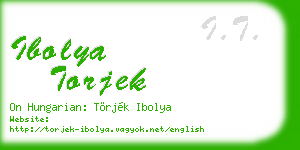ibolya torjek business card