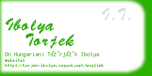 ibolya torjek business card